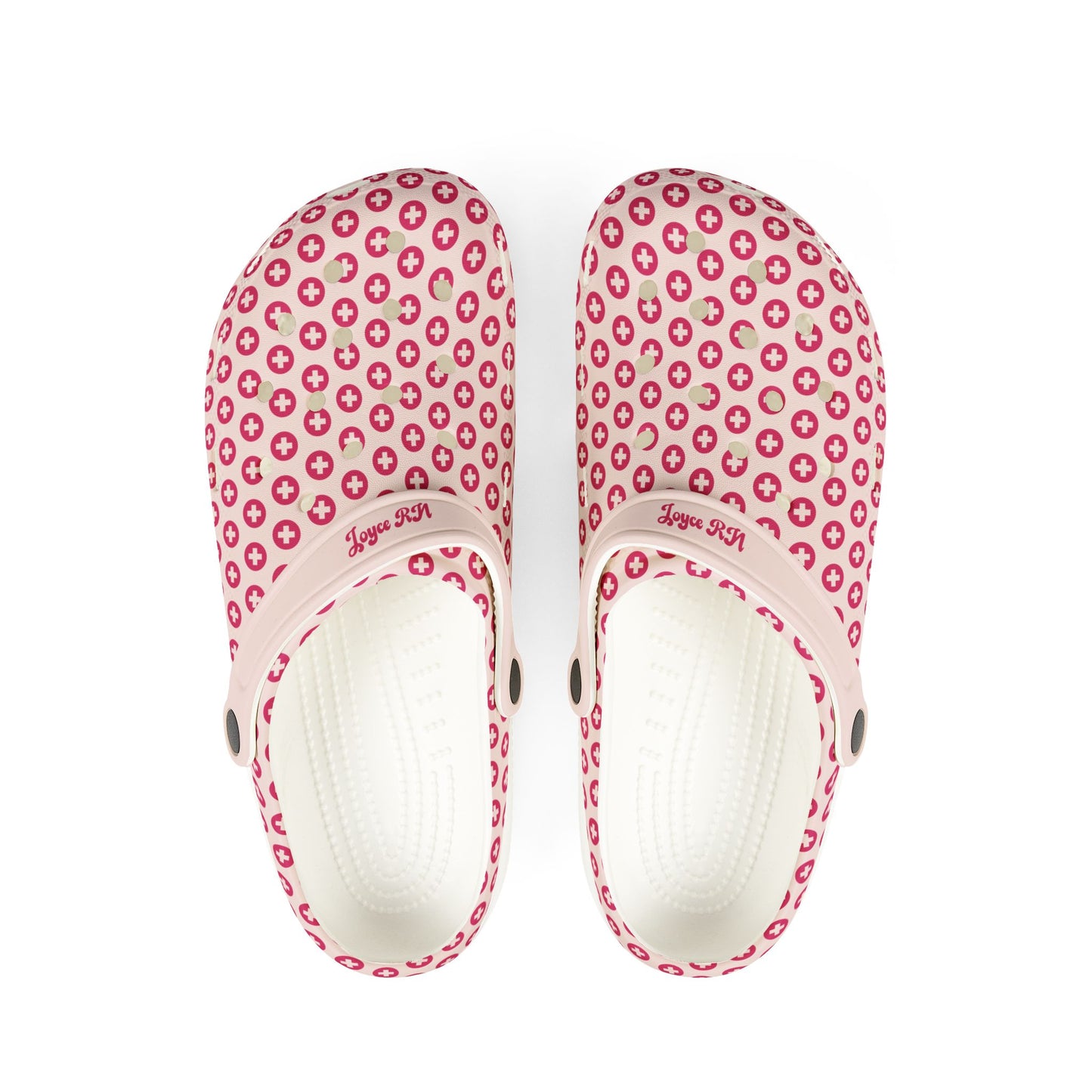 Comfortable EVA Foam Rubber Clogs with Medical Polka Dot Design