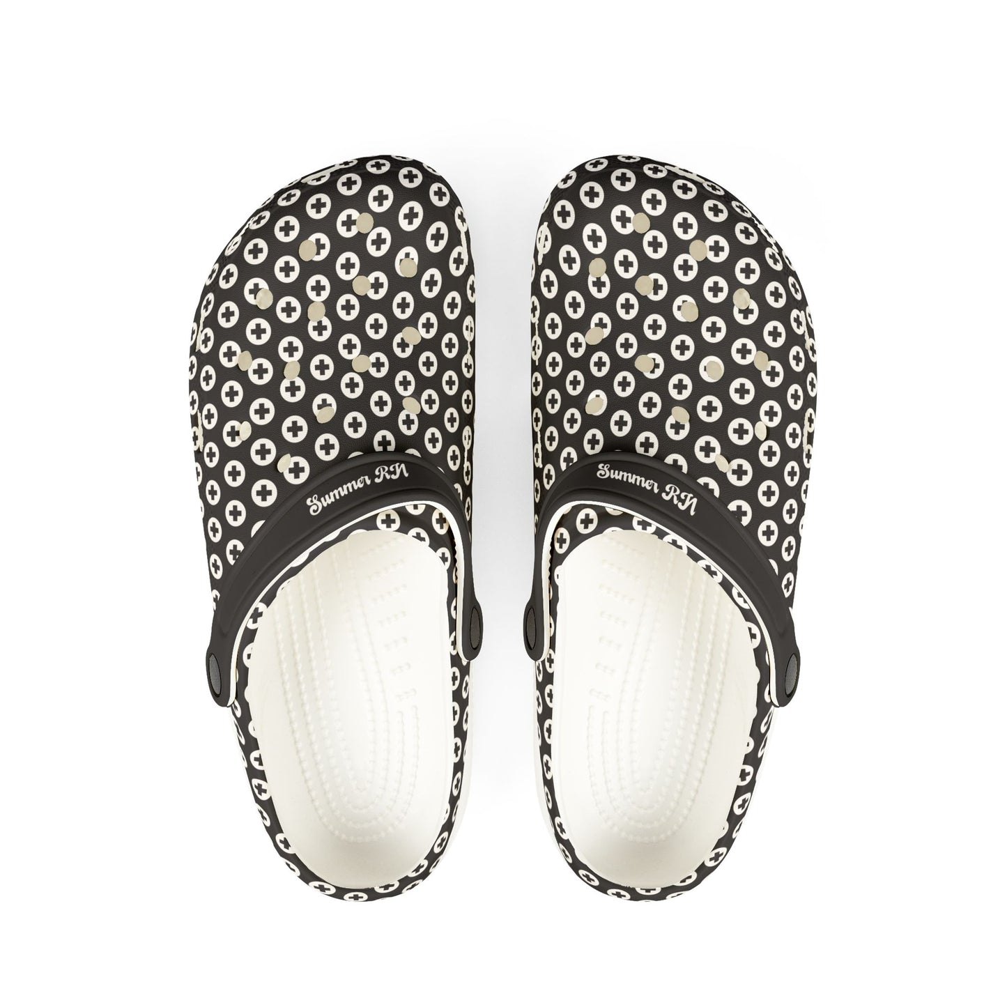 Comfortable EVA Foam Rubber Clogs with Medical Polka Dot Design