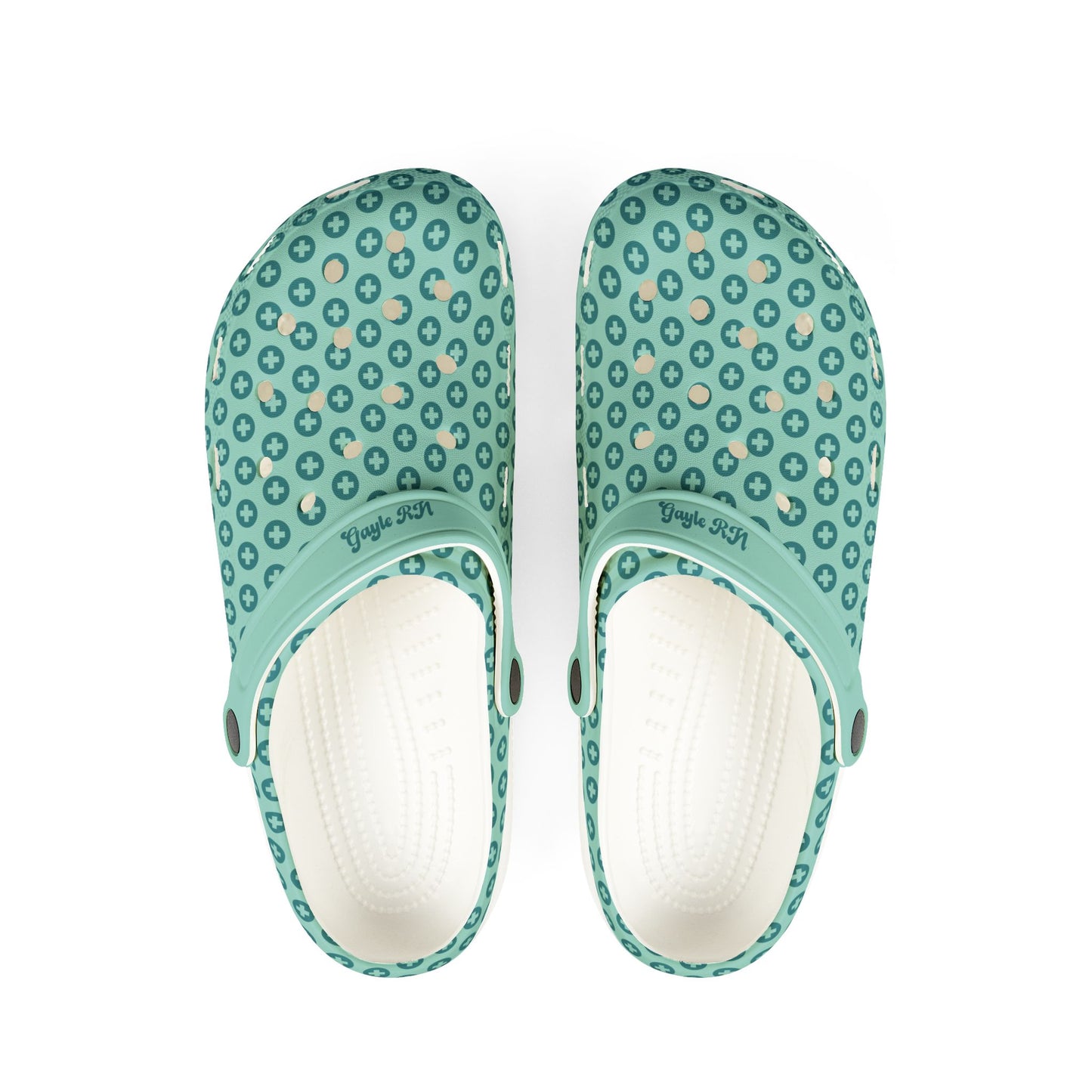 Comfortable EVA Foam Rubber Clogs with Medical Polka Dot Design