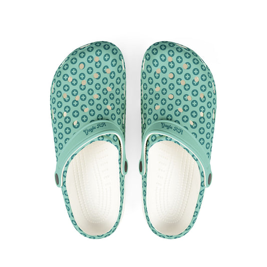 Comfortable EVA Foam Rubber Clogs with Medical Polka Dot Design