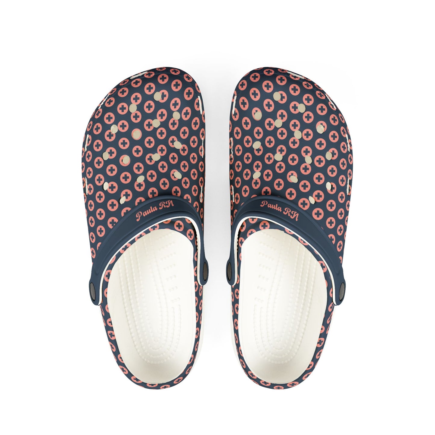 Comfortable EVA Foam Rubber Clogs with Medical Polka Dot Design